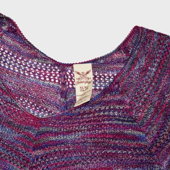 Faded Glory Marled Open Knit Sweater - Picture 5 of 6
